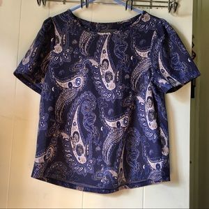 Anthropologie Demeter Paisley tee top